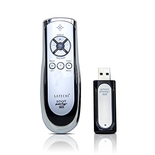 Satechi SP400sl Smart-Pointer (Silver) 2.4Ghz RF Wireless Presenter with Mouse Function and Laser Pointer