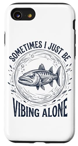 Sometimes I Just Be Vibing Alone Funny Inrovert Barracuda �X�}�z�P�[�X iPhone SE (2020) / 7 / 8 �p