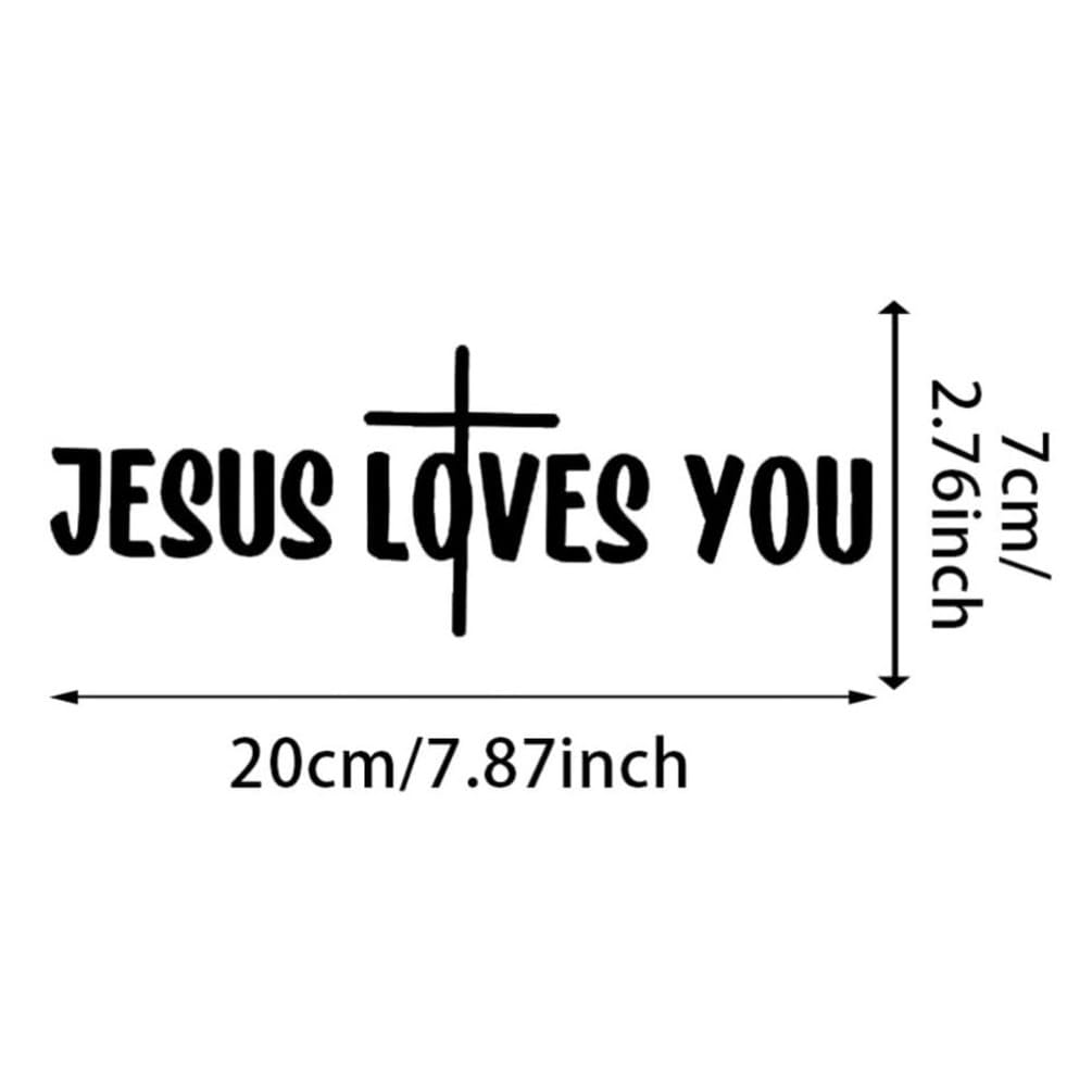 2PCS Jesus Loves You Vinyl Sticker 7.87