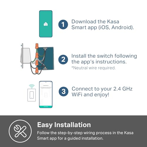 Kasa Smart Light Switch HS200-LA, Light Almond, Single Pole,Neutral Wire Required, 2.4GHz Wi-Fi Light Switch Compatible with Alexa and Google Home, UL Certified, No Hub Required by Kasa Smart - Image 7