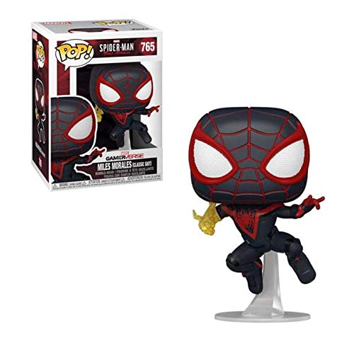 Funko Pop! Games: Miles Morales Classic - Spider-Man - 1 Chance sur 6 D'avoir Une Variante Rare Chase - Miles Morales Game - Figurine en Vinyle à Collectionner - Idée de Cadeau - Video Games Fans