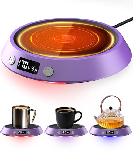 Kepwam Mug Warmer for Desk, Coffee Warmer with 3 Temp Settings & 2-9H Timer