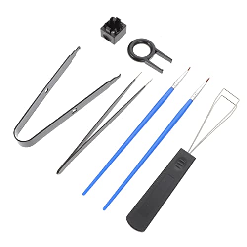 2sets Strumenti Per Tastiere Meccaniche Kit Di Rimozione Copritasti Spazzola e Tweezers Per Pulizia e Lubrificazione Accessori Per Appassionati Di Gaming e Personalizzazione