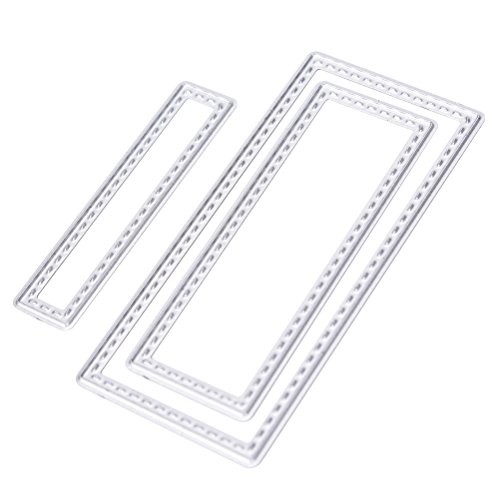CosCosX 1 Set 8 Pcs Rectangle Cut Cutting Dies Stencils DIY Scrapbook Card Making Decoration Tool Gift Album Embossing Craft