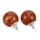 iplusmile Pendientes Joyería de Moda de Resina Marrón de Bolas Redondas Livianos y Cómodos para Mujer para Uso Diario y Fiestas de Otoño E Invierno
