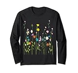 La camiseta vintage de ramo de flores silvestres cuenta con varios diseños de flores silvestres amarillas, rojas, rosas, blancas para hacer una camiseta divertida.