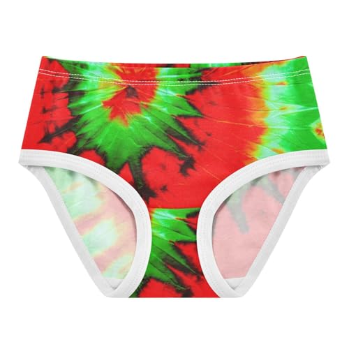 Red Green Tie Dye Girls Underwear Toddlers 2t Cotton Girl Panties Cute Animal Briefs Kids Undies
