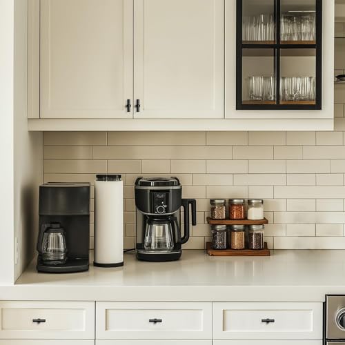 Image of Ravinte 10 Pack Single Hole Cabinet Pulls Matte Black Kitchen Cabinet Hardware Cupboard Handles with Square Base 2 inch Length