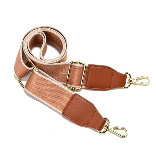 Image of Purse Strap Wide Replacement Crossbody Bag Straps, 1.5 inch Canvas Handbag Shoulder Strap, Adjustable Tote Belt(Gold Hardware