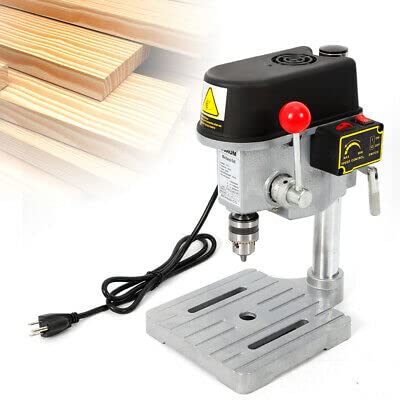 Perceuse à Colonne Mini 250W - 7 Vitesses Réglables Mandrin 0.3-4mm Pour Métal/Bois