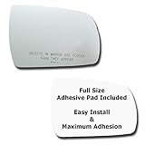 Mirror Glass + Full Size Adhesive Pad for 2011-2015 Kia Sorento Passenger Side Replacement - Heated