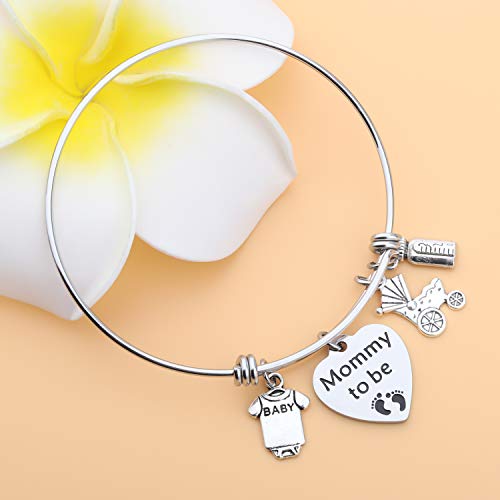 Image of CHOORO Mommy to Be Bracelet Expectant Mother Bracelet New Mom Gift Pregnancy Announcement Gift for Mother-to-be