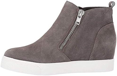 LAICIGO Women's Casual Fashion Sneakers High Top Wedges Platform Flats Closed Toe Shoes Side Zipper