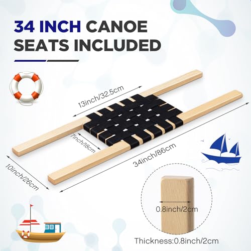 JellyArch 34 Inch Canoe Seats Nylon Webbed Seat Replacement Canoe Hardware (1 Pcs) - Thumbnail 2