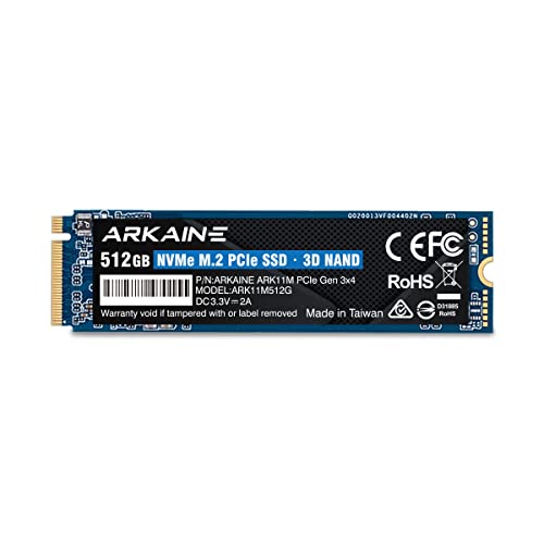 内蔵型SSD M.2 SSD 512GB PCI Gen3 Amazon | ARKAINE SSD 512GB PCIe Gen 3.0×4 NVMe M.2 2280 内蔵 SSD