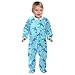 Emelivor Underwater Dolphins Fish Blue Unisex Baby Newborn One-Piece Pajamas Cotton Sleepwear Outfits for Boys Girls Kids