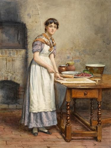 Cuadro en lienzo decorativo de 60x90cm: George Goodwin Kilburne para pared de oficina