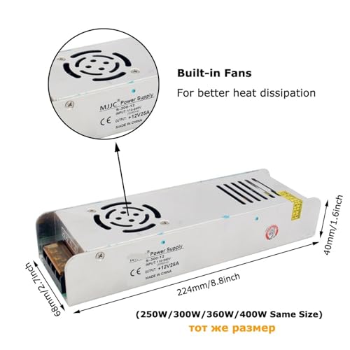 Alimentation 12V 16.5A boîtier métallique robuste pour système LED durable - 5