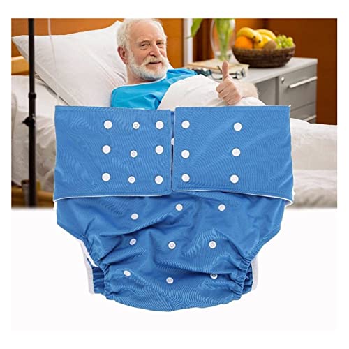 DYSS Cubierta de pañal de Bolsillo Adulto Lavable, pañales de Tela for Adultos Reutilizables, Bolsillo de Cuidado de incontinencia Dual Ajustable for Hombres Mujeres Adolescentes 2115