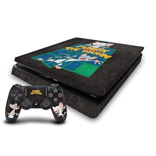 Skin PS4 Slim Animaniacs Pinky et Brain autocollant vinyle pour console et manettes Sony