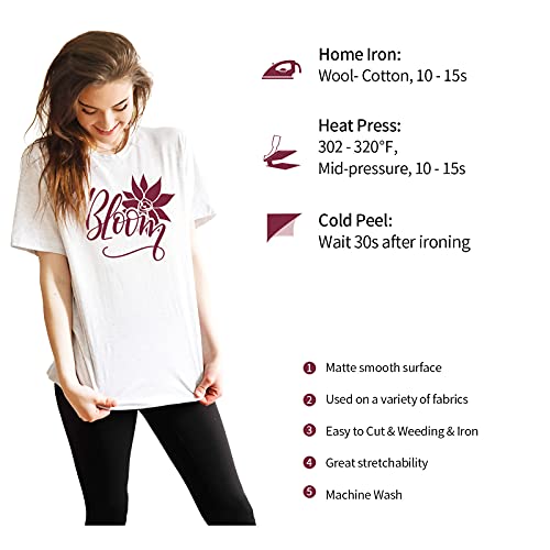 Vinyl Frog Heat Transfer Vinyl Roll Htv Vinyl - 12"X5Ft Maroon Iron On Vinyl For T-Shirts, Heat Press Vinyl For Diy Craft Designs (Maroon) #TOP7