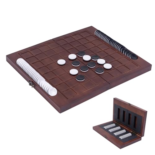 Extguds for Othello Reversi Board Game, Foldable Wooden Strategy Game