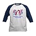 CafePress My Little Pony Retro Friends Shi Kids Baseball Tee Kids Cotton Baseball Jersey, 3/4 Raglan Sleeve Shirt Navy/White