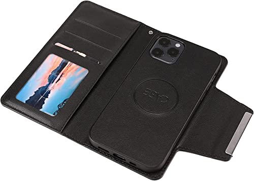 Étui portefeuille iPhone 14 Max housse protection fente carte noir