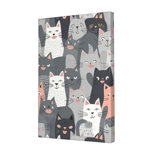 Toile chat gris mignon décoration murale pour salon chaleureux et cocooning