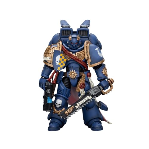 JOYTOY Action Figures Warhammer 40K 4.8inch Ultramarines Captain with Jump Pack 1/18 Movable Model Collectible Figurine