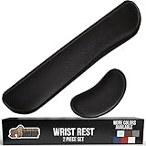 Gorilla Grip Soft Gel Memory Foam Ergonomic Wrist Rest, Slip and Stain Resistant, Comfortable Mouse Pad Cushion, Stays in Place on Desks, Support for Office Computer, Laptops, Black