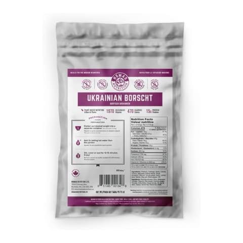 Nomad Nutrition – Ukrainian Borscht | High Energy, All Natural Ingredients | Plant-Based & Non-GMO | Just Add Boiling Hot Water| 560g / 19.75oz (Pack of 1) Cover