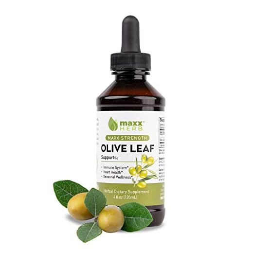 Maxx Herb Olive Leaf Extract – Max Strength Oleuropein Liquid Absorbs Better Than Capsules or Tea, for Immune Support, Heart Health, and Seasonal Wellness - 4 Oz Bottle (60 Servings)