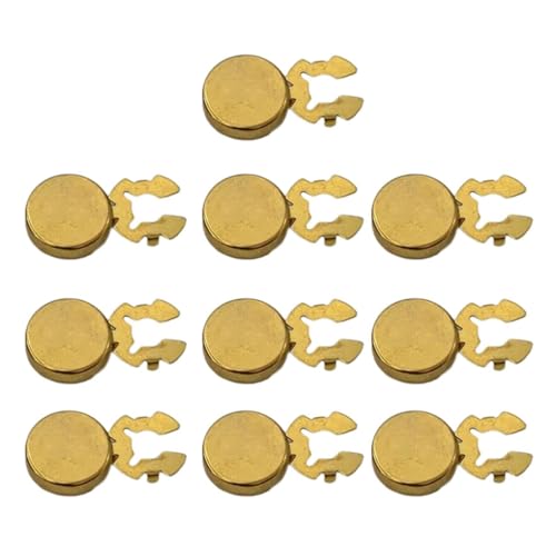 10pcs Brass Round Cuff Button Cover Cuff Links for Wedding Formal Shirt Mens Formal Button Covers Imitation Cufflinks
