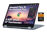 Lenovo IdeaPad Flex 5i Chromebook Plus 14 Zoll FHD+ 2-in-1 Touchscreen Laptop (Intel 6-Core i3-1315U, 8GB RAM, 512GB SSD) Business, Home, Studenten, 1080p Webcam, Backlit KB, IST HUB, Chrome OS w