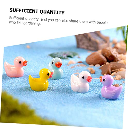 FOYTOKI 60 Pçs Pato Artificial Enfeites De Vidro Em Miniatura Animais De Vidro Cupcake Toppers Mini