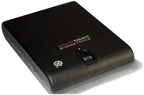 Biometric Fingerprint Safe Box Portable Gun Security Case Pistol Lock Keys Strap