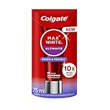 Colgate Max White Ultimate Renewal Whitening Toothpaste 75ml - 10X Whiter Teeth* - Instant Teeth Whitening Toothpaste^ - Deeply* Whitens - Helps Prevent Future Stains - Enamel Safe for Daily Use