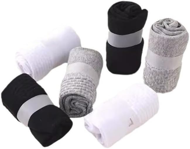 Cotton Socks for Men & Women, 100% Cotton Four-Season Mid-Calf & Short Sports Breathable Socks