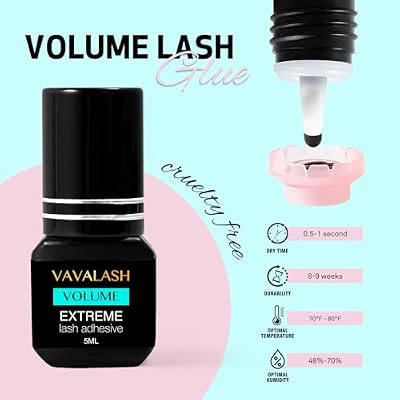 VAVALASH Premium Lash Extensions +Professional Eyelash Extension Glue 5ml