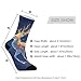 SyXIOP Aesthetic Gold Deer Fashion wicking crew socks running casual wicking mens crew socks (2-Pair)