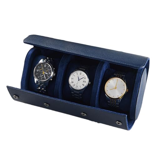 Custodia da viaggio con rotolo di orologio,Roll orologio da viaggio, Custodia da viaggio compatta per orologi Organizzatore di rotoli di orologi, Elegante custodia da trasporto per orologi, scatola