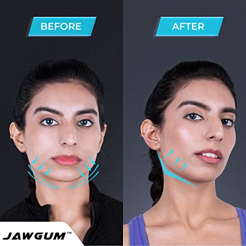 Image of JAWGUM 8g each Chewing Gum for Double Chin Reduction, Chiselled Sharp Jawline, Reduce Face Fat Exercise for Muscle of Jaw & Toned Face, 30 pack