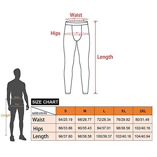 MEETWEE Men’s Thermal Underwear Long Johns, Thermal Leggings Warm Compression Tights Base Layer Bottom Sports Pants Trousers - Image 6