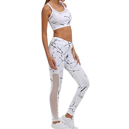 Kootk Women Yoga Set Tracksuit Jogging Suit Two-Piece Outfit Tank Top + Pants Sports Jumpsuit Running Yoga Suit Sexy Elastic Walking Fitness Suits Sportswear Set S