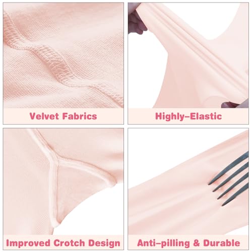 Ultra Soft Convertible Ballet Tights for Girls - Opaque Footed Dance Stockings - Thick Durable Pantyhose for Toddlers - Ballet Pink 6-8 Years
