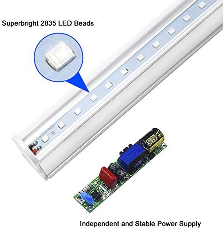 2pcs UV LED Black Light Bar, 6W UV Portable Blacklight for UV Poster, UV Art, Bedroom, Ultraviolet Light for Halloween and Blacklight Parties UK Plug with ON/Off Switch