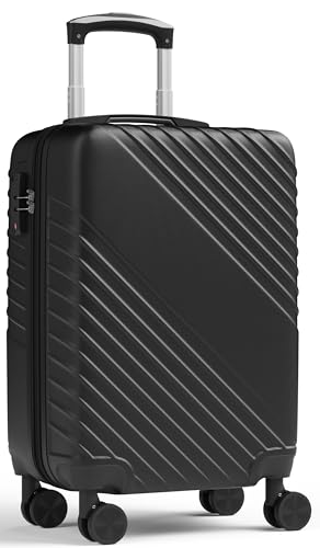 21 Inch Carry On Luggage, ABS Hardside Suitcase with Spinner Wheels, Airline-Approved Cabin Luggage with TSA Security Lock, Expandable Travel Suitcase for Flights, Business Trips & Weekend Vacations