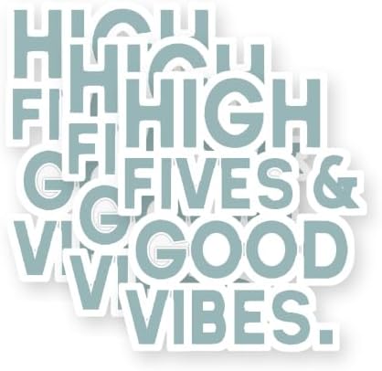 High Fives and Good Vibes Vinyl Stickers 3 Pack 3 Inch image 5
