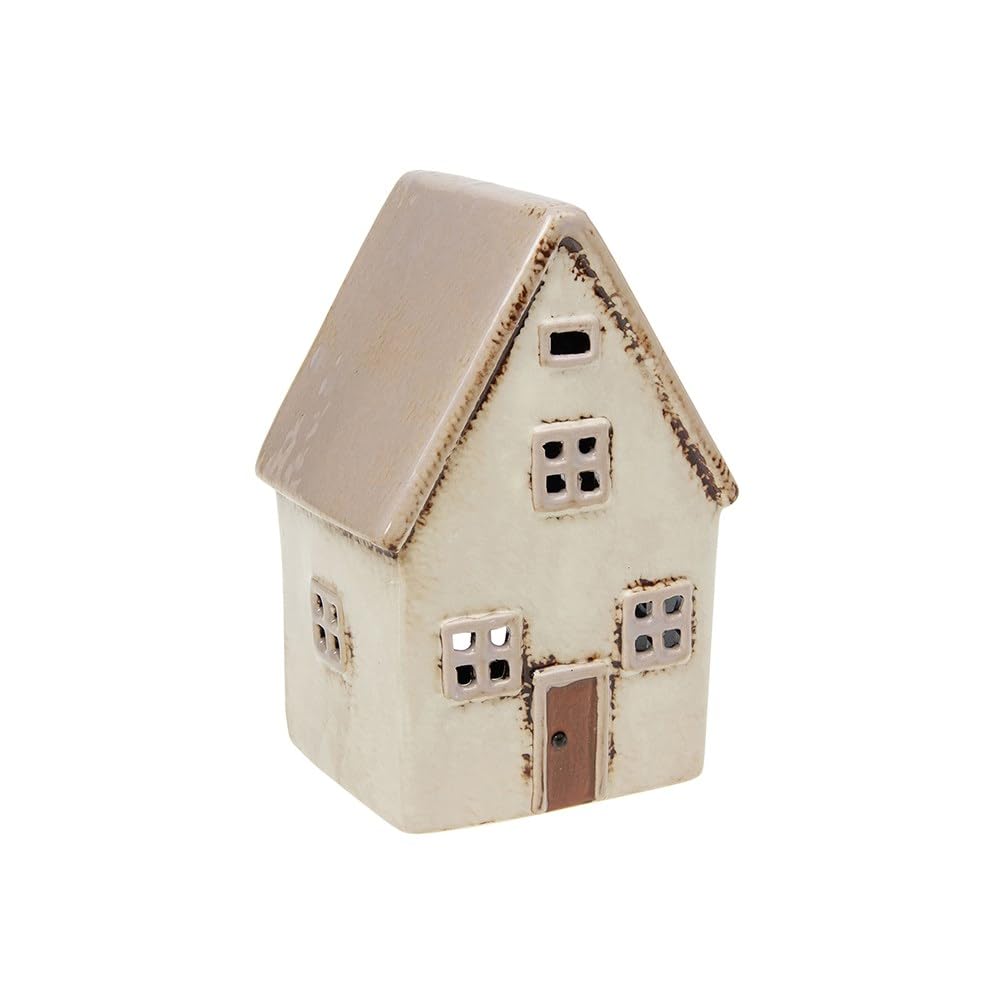 Village Pottery Cream House Tealight Holder